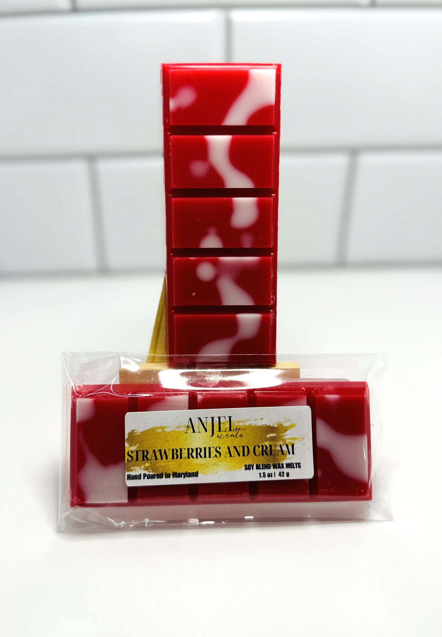 Strawberry and Cream Wax Melt Snap Bar