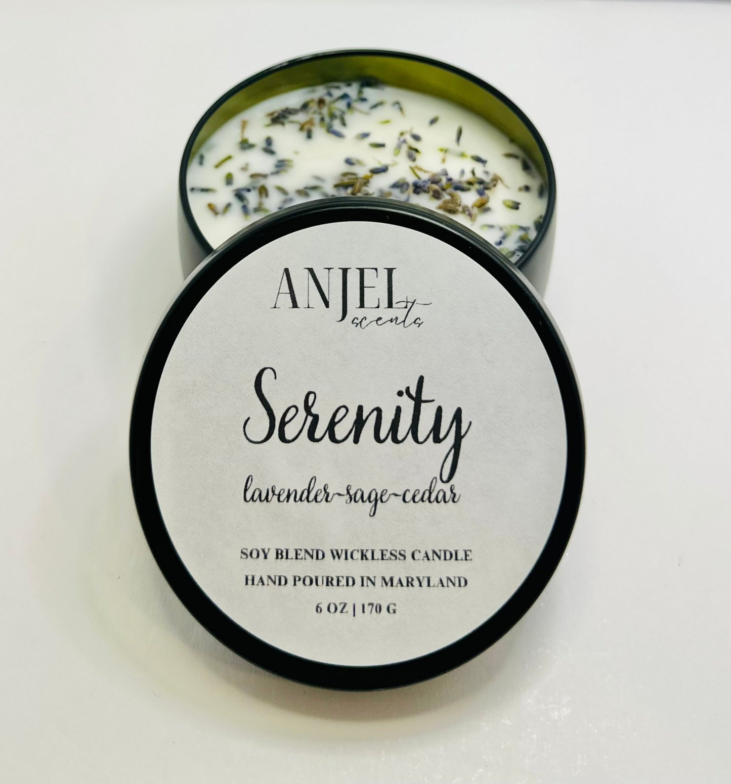 Serenity Wickless Candle Tin